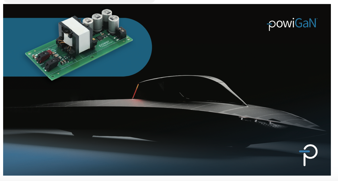 Power Integrations Rolls Out Reference Design Kit for Solar Race Cars Featuring High-Efficiency Gallium-Nitride IC